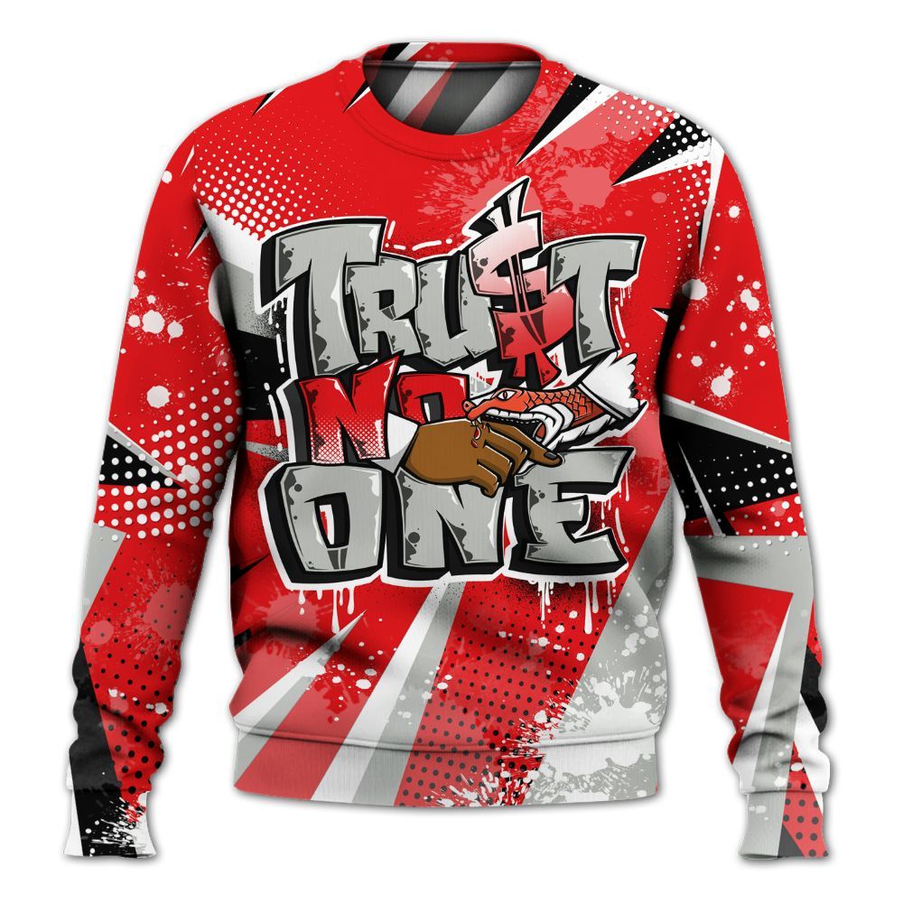 Sweatshirt To Match Air Max 1 86 Cosmic Clay - Poly Trust No One Dripping All Over Print