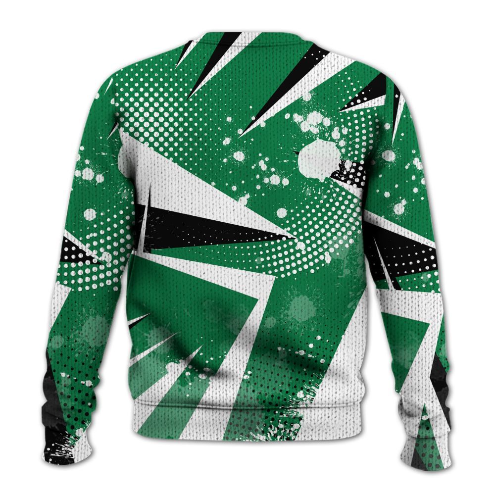 Knitted Sweater To Match Pine Green 13s - Poly Trust No One Dripping