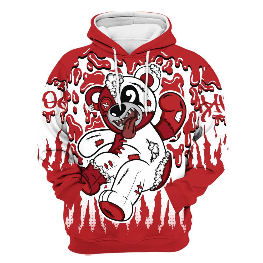 Hoodie To Match Retro Cherry 12s - Havok Bear Dripping All Over Print