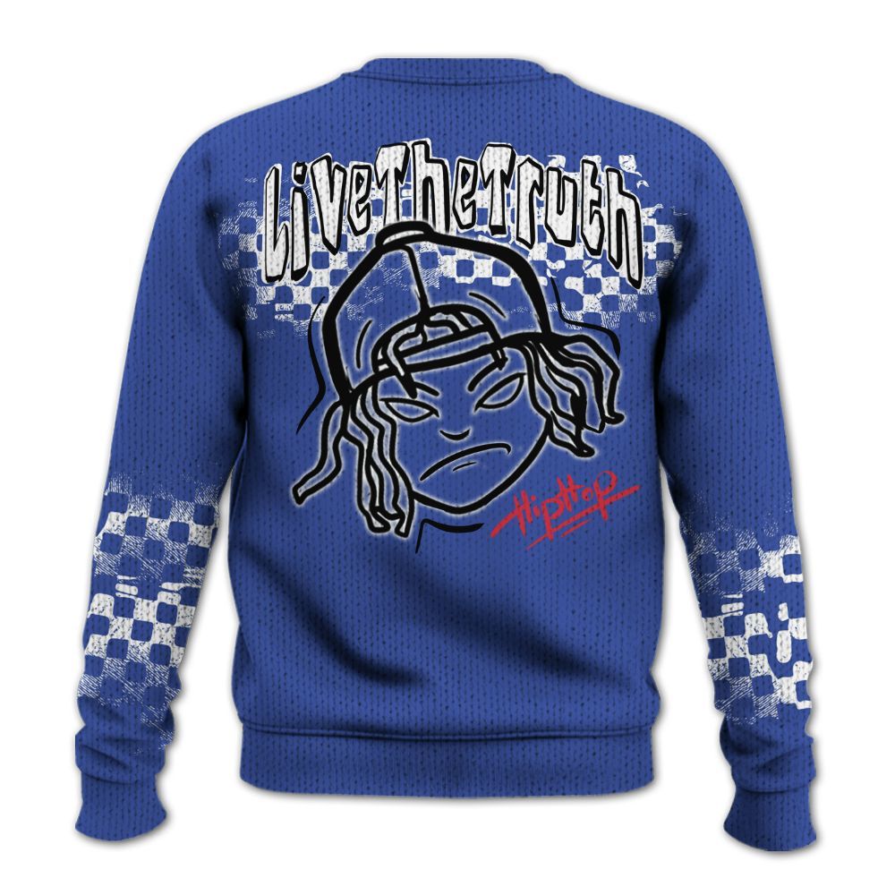 Knitted Sweater To Match Air Griffey Max USA Red White Blue 1s - Feel Life Street Style Cm4