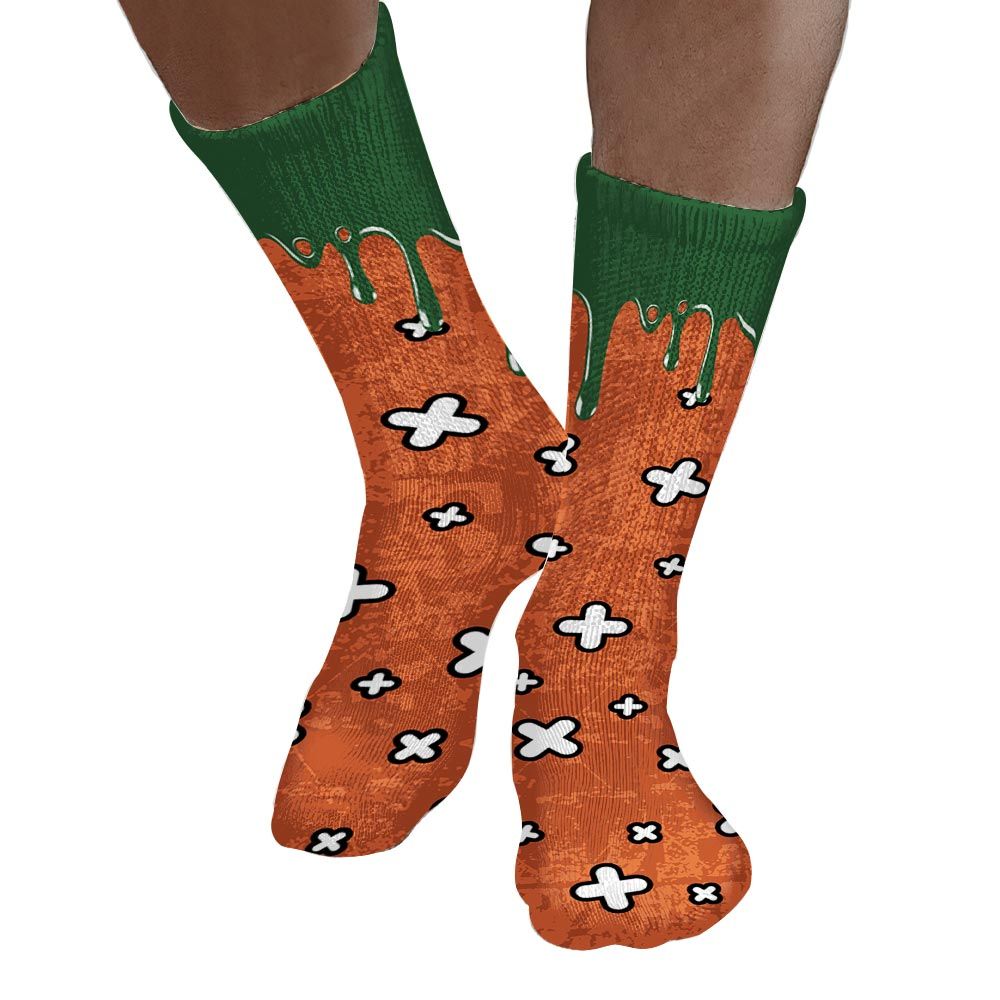 Sock To Match Low Miami 5s - Dripping Signs Graphic Unisex