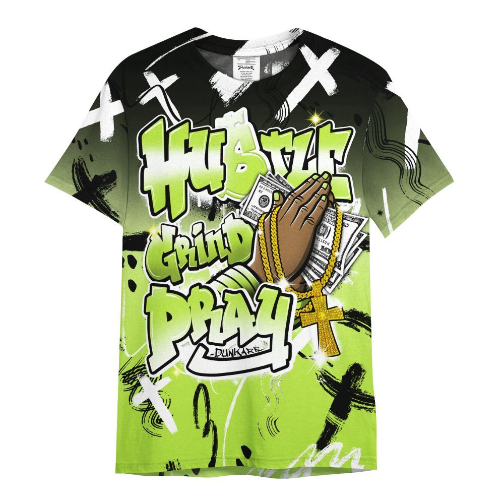 Shirt To Match Air Force 1 Low Dance Volt - Money Hustle Grind Pray All Over Print