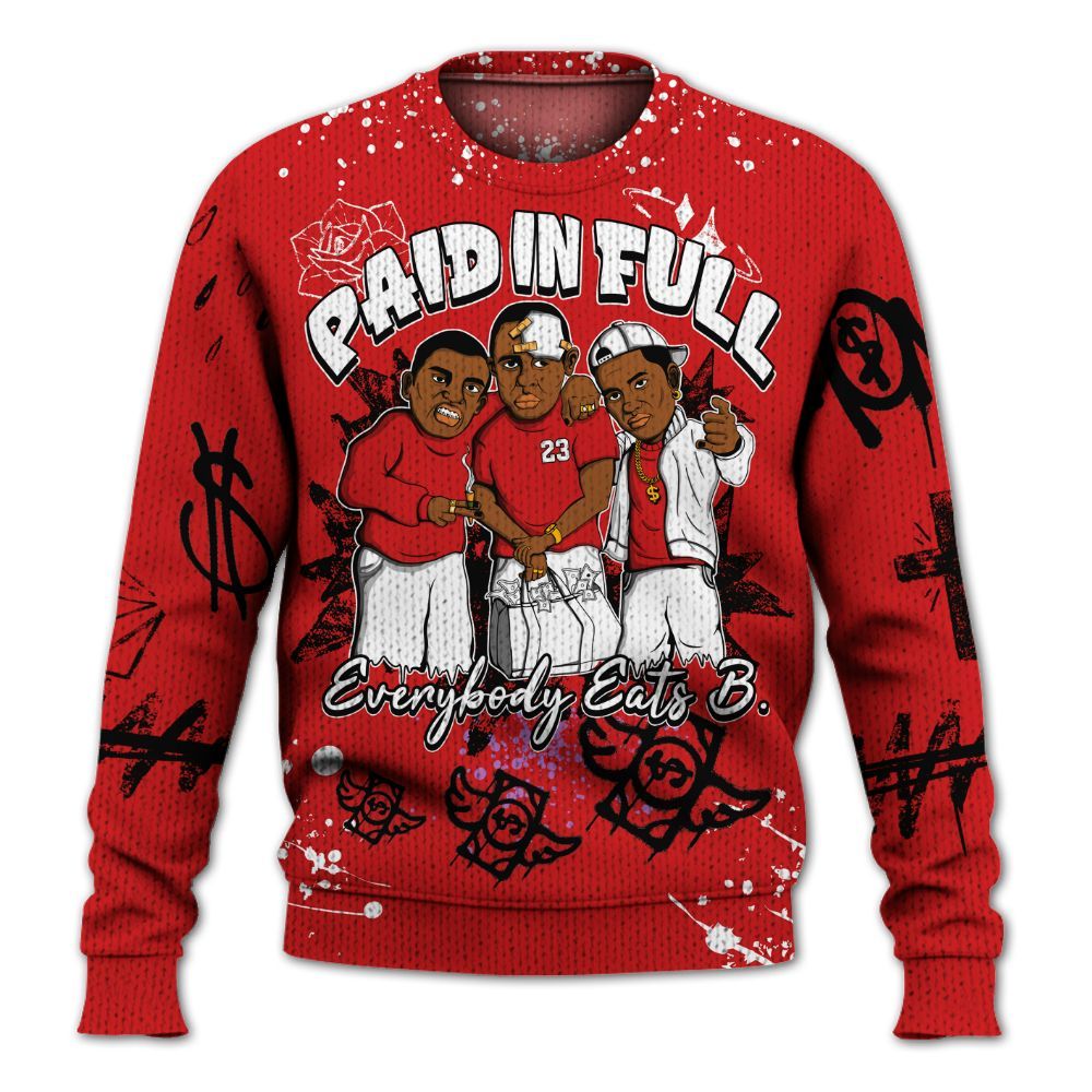 Sweater To Match Low Bred 11s - Everybody Paid In Full Crayon Graphic