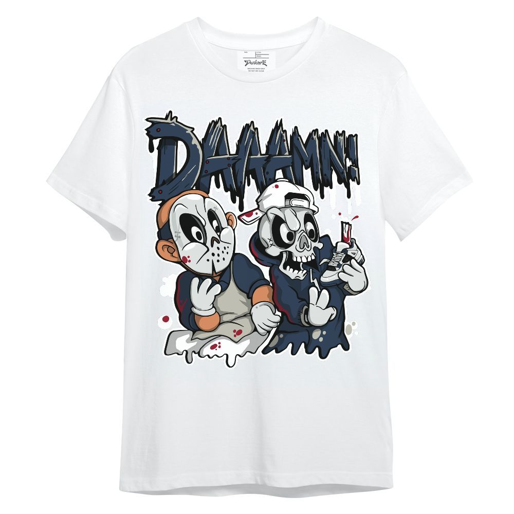 Shirt To Match Navy Blue 2024 6s - Damn Shoe Graphic Unisex Shirt