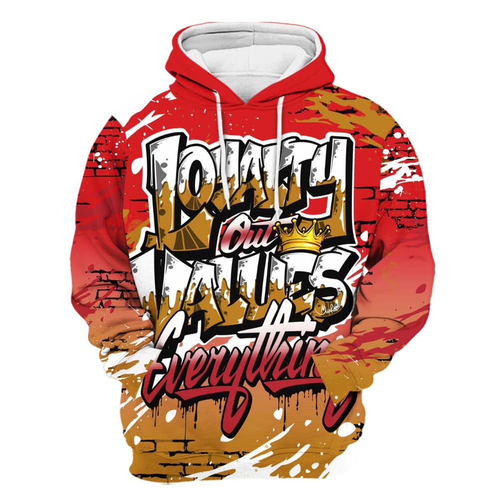 Hoodie To Match Scoot Zeros Retro Portland - Values Of Loyalty Drip All Over Print