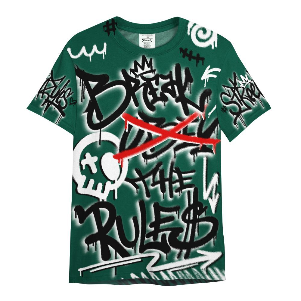 Shirt To Match Oxidized Green 4s - Break Rules Streetwear All Over Print