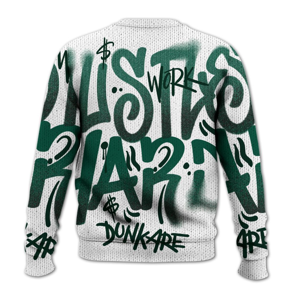 Knitted Sweater To Match Oxidized Green 4s - Angel Hustle Hard