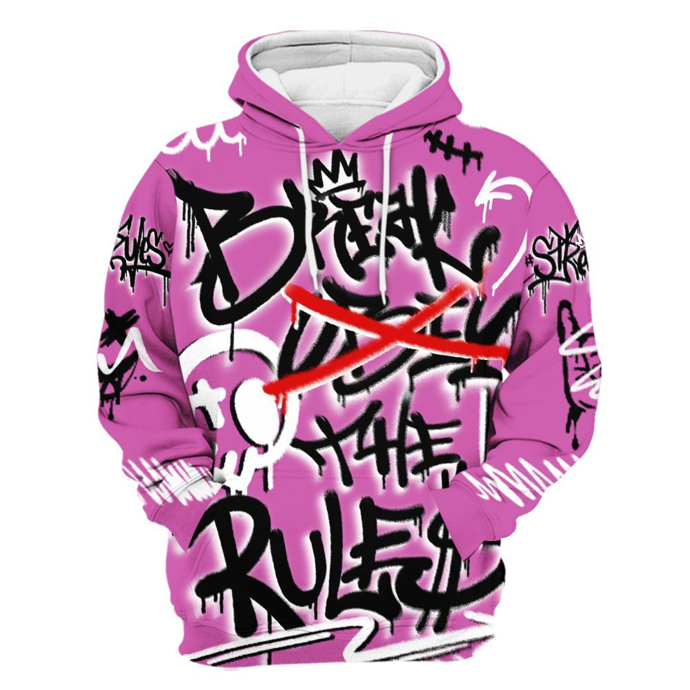 Hoodie To Match Hyper Violet 4s - Break Rules Streetwear All Over Print