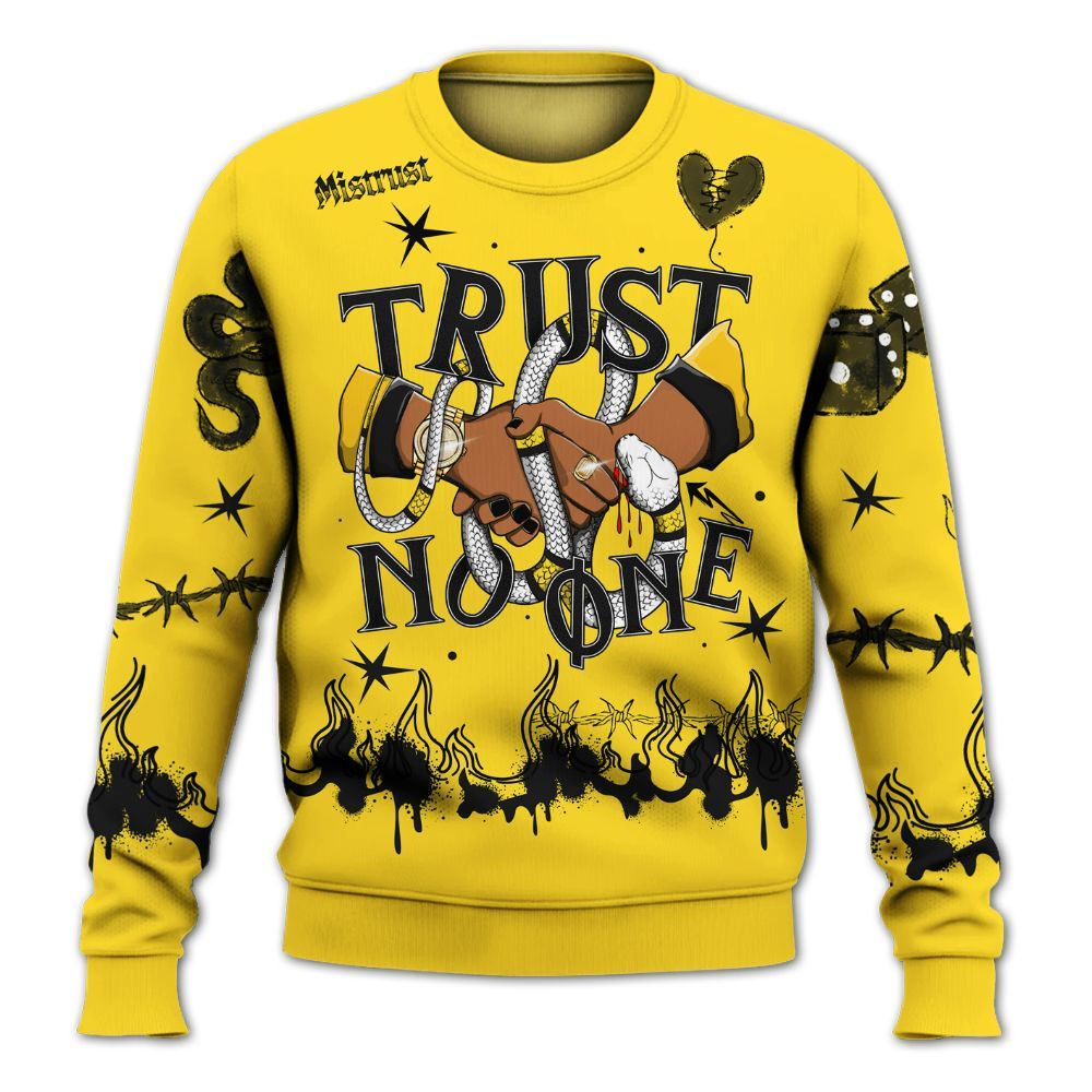Sweatshirt To Match Retro Thunder 4s - Trust No One Snake-Bite Doodle Crayon All Over Print