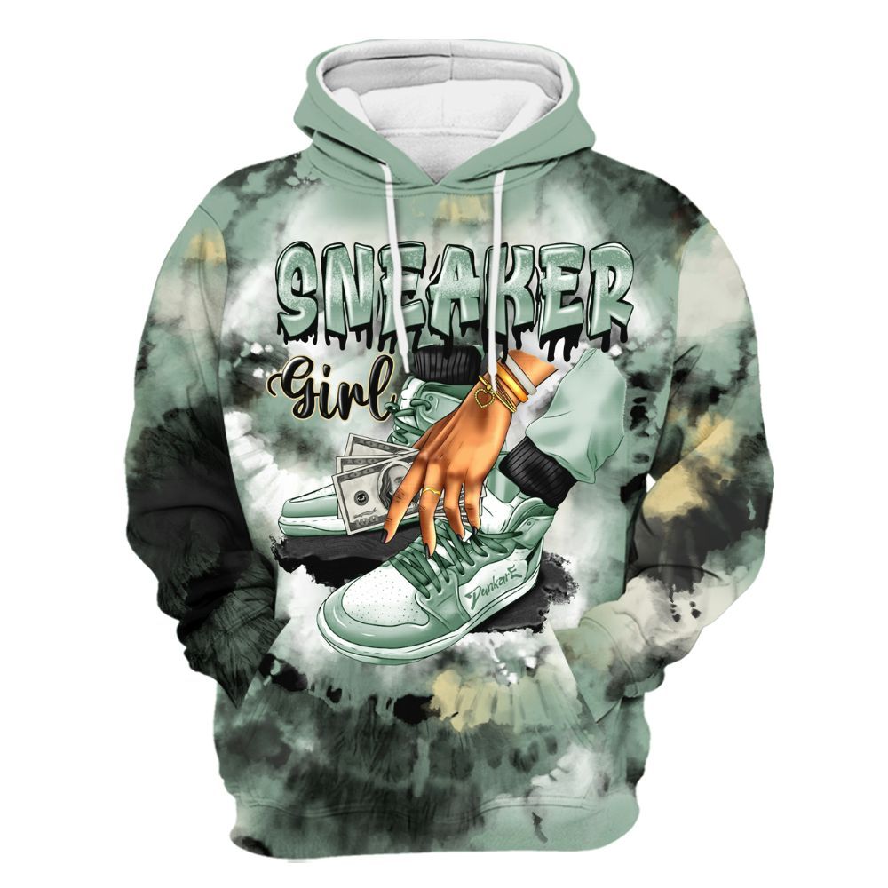 Hoodie To Match Joins Year Of The Snake 5s - SNEAKER Girl Money Drip Tie Dye All Over Print