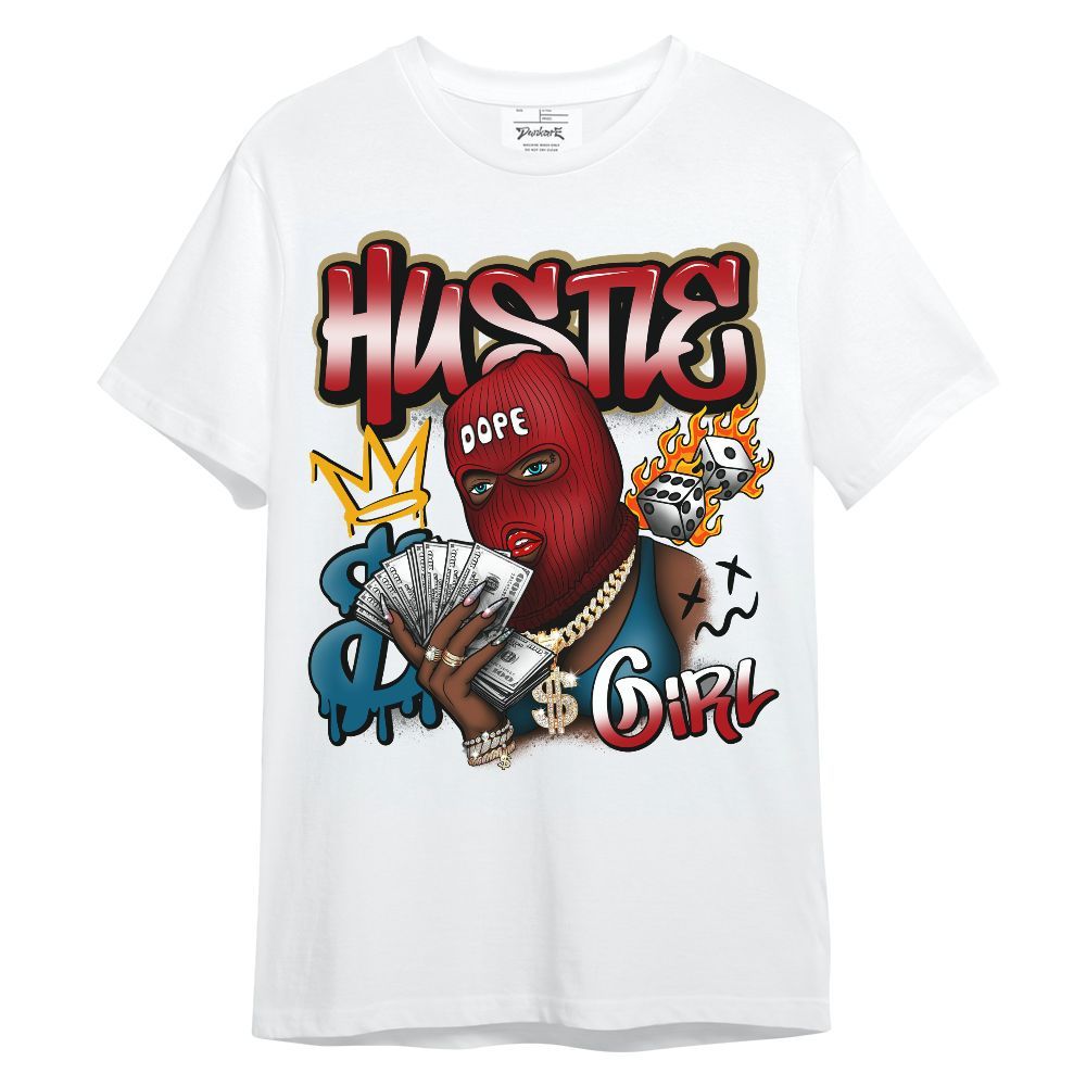Shirt To Match OG Varsity Red 17s - Money Hustles Girl Streetwear Unisex Shirt