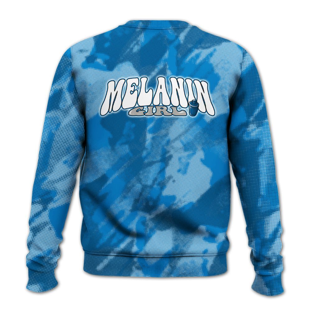 Sweatshirt To Match Military Blue 4s - MelaninGirl Abstract Halftone All Over Print