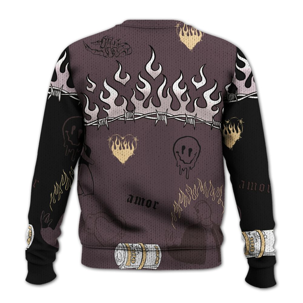 Knitted Sweater To Match AMM Black 3s - Snake Trust No One