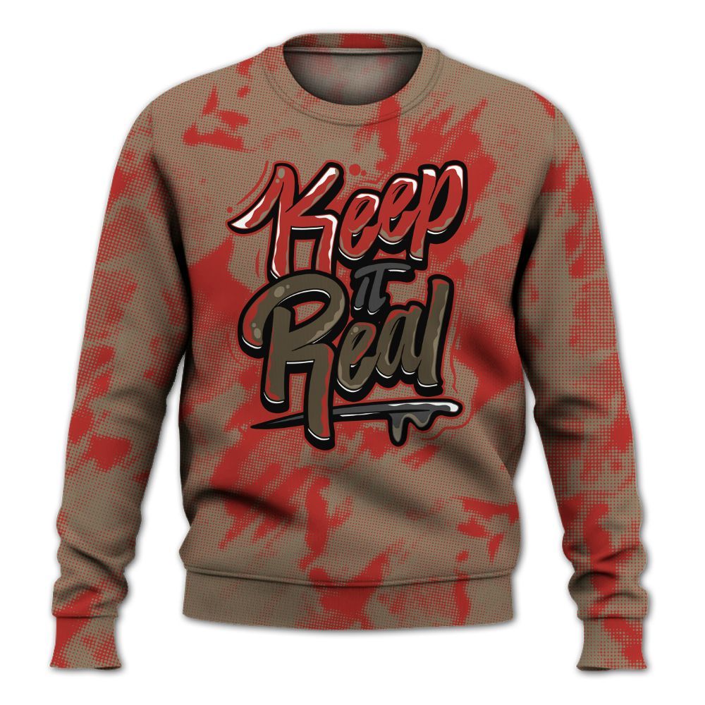 Sweatshirt To Match Olive 9s - Keeping It Reals Shirt Unisex Oufit All Over Print
