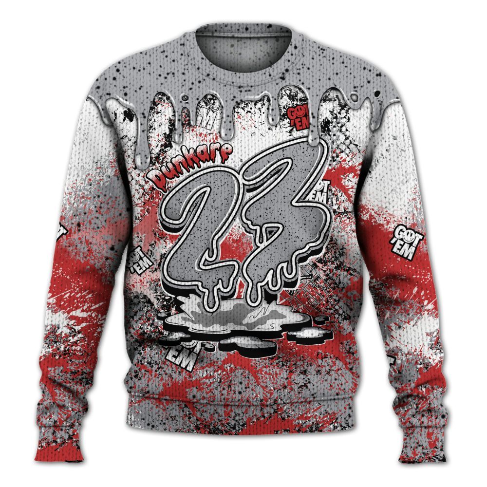 Knitted Sweater To Match White Cement 4s - Dripping 23 Drip