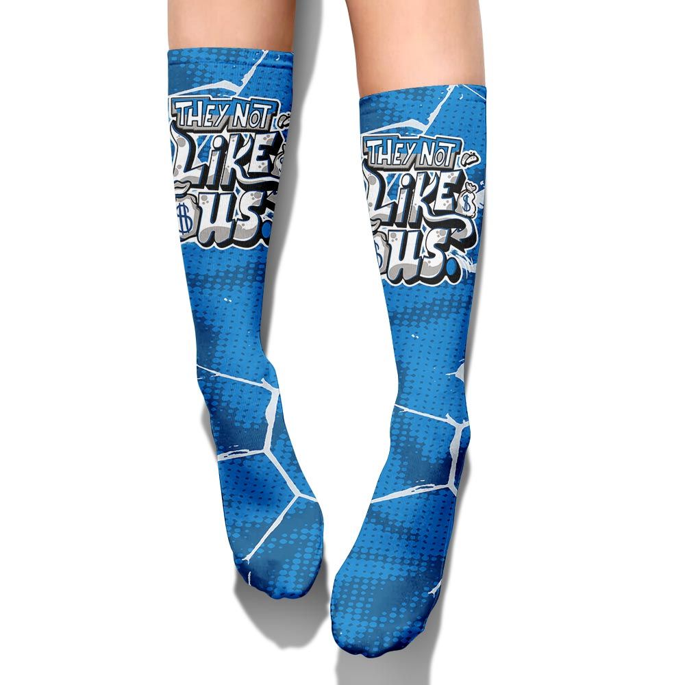 Sock To Match Military Blue 4s - Dislike Us Graphic Crack