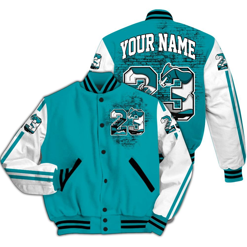 Varsity Jacket To Match Air Griffey Max Aquamarine 1s - Custom Name Number 23 5s All Over Print