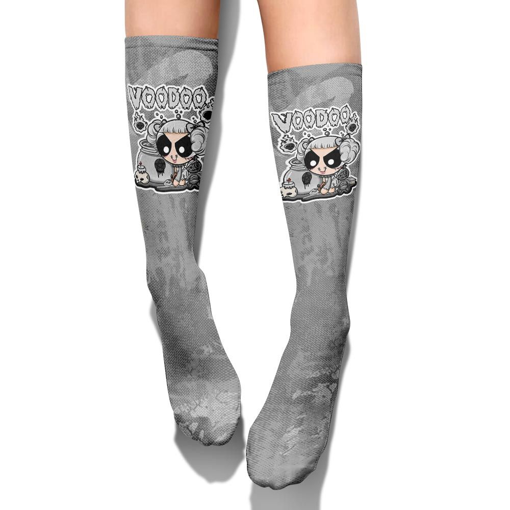 Sock To Match Black Wolf Grey 12s - Voodooz