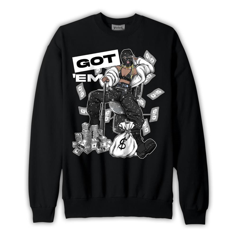 Sweatshirt To match Reverse Black White 6s Sweatshirt - Got Em 2 Unique Graphic