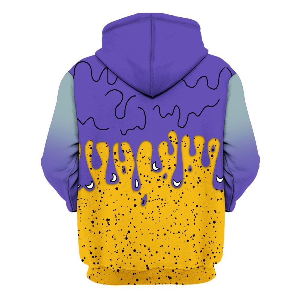 Hoodie To Match Imperial Purple 4s - Snake Trust No One Drip All Over Print