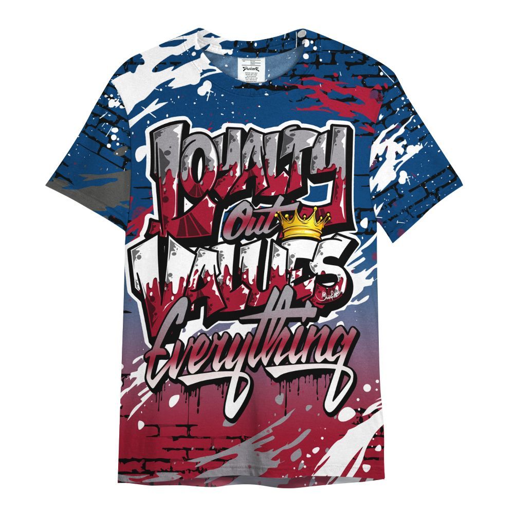 Shirt To Match Rare Air 4s - Values Of Loyalty Drip All Over Print