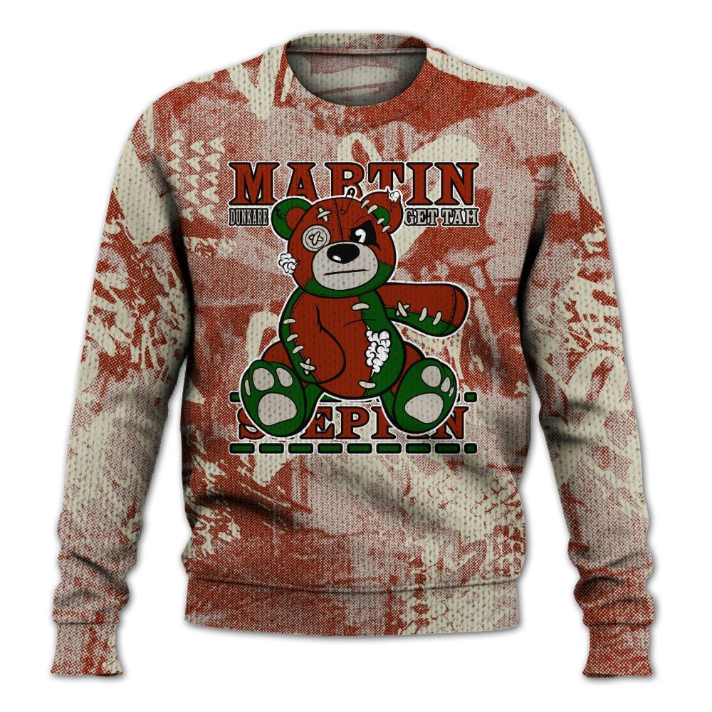 Knitted Sweater To Match El Grito 5s - Tah Steppin Bear Heart Grunge