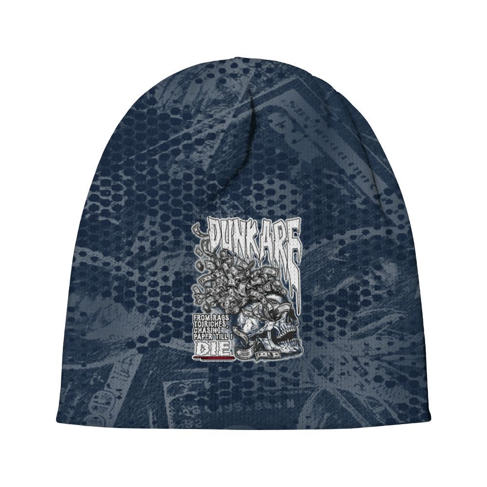 Beanie Hat To Match White Midnight Navy 6s - From Rags To Riches Graphic
