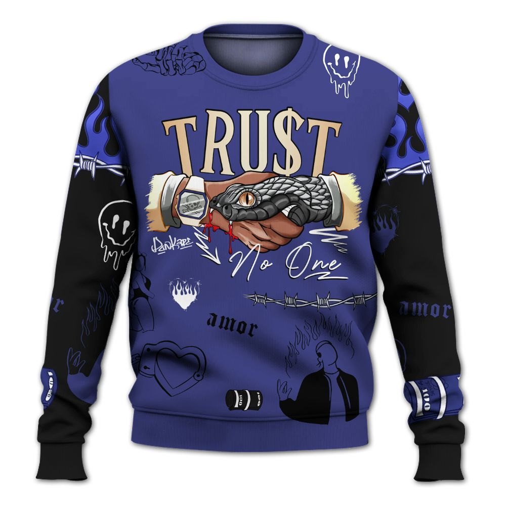 Sweatshirt To Match JM Pro Black Concord - Snake Trust No One All Over Print