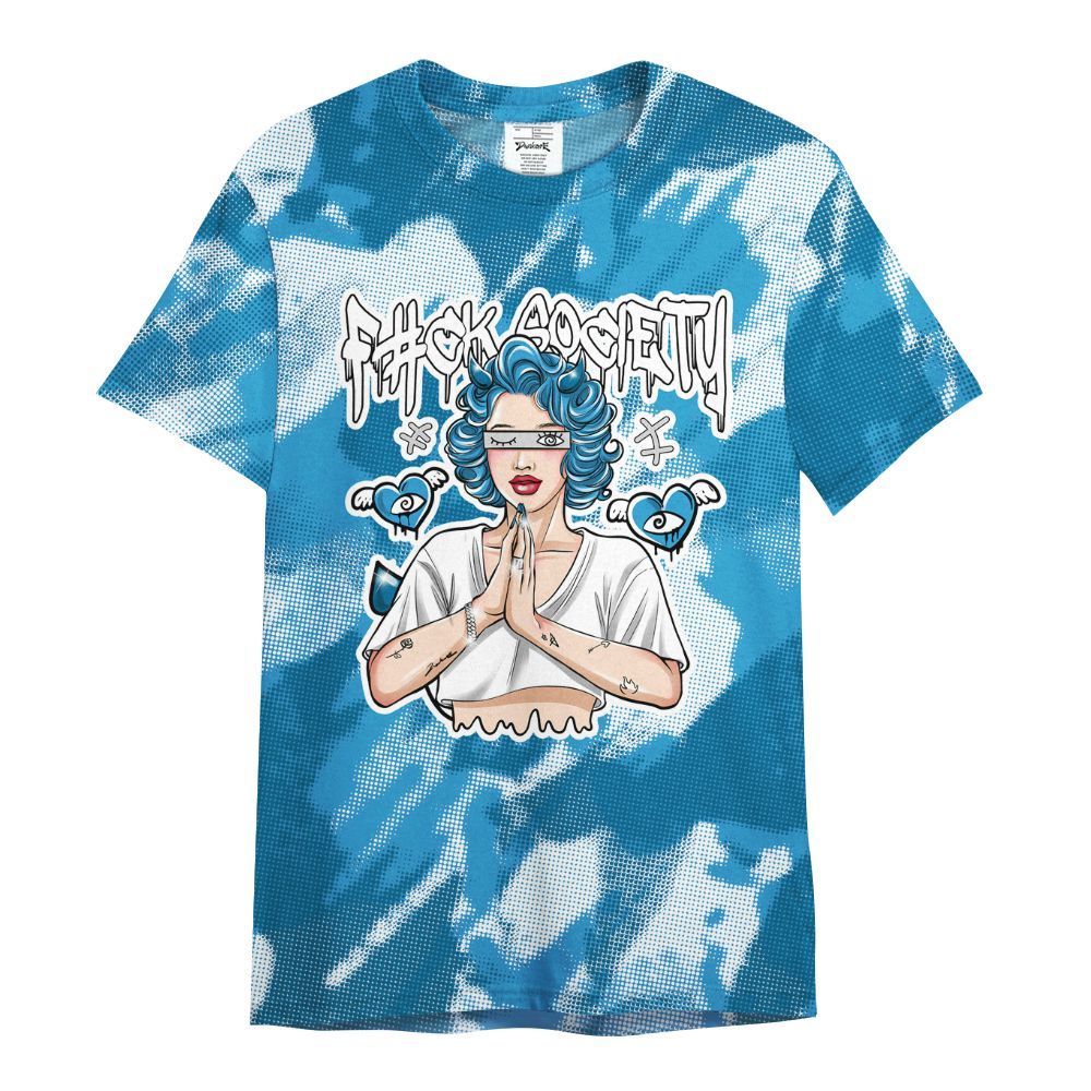 Shirt To Match Powder Blue 9s - F#ck Xociety Halftone All Over Print