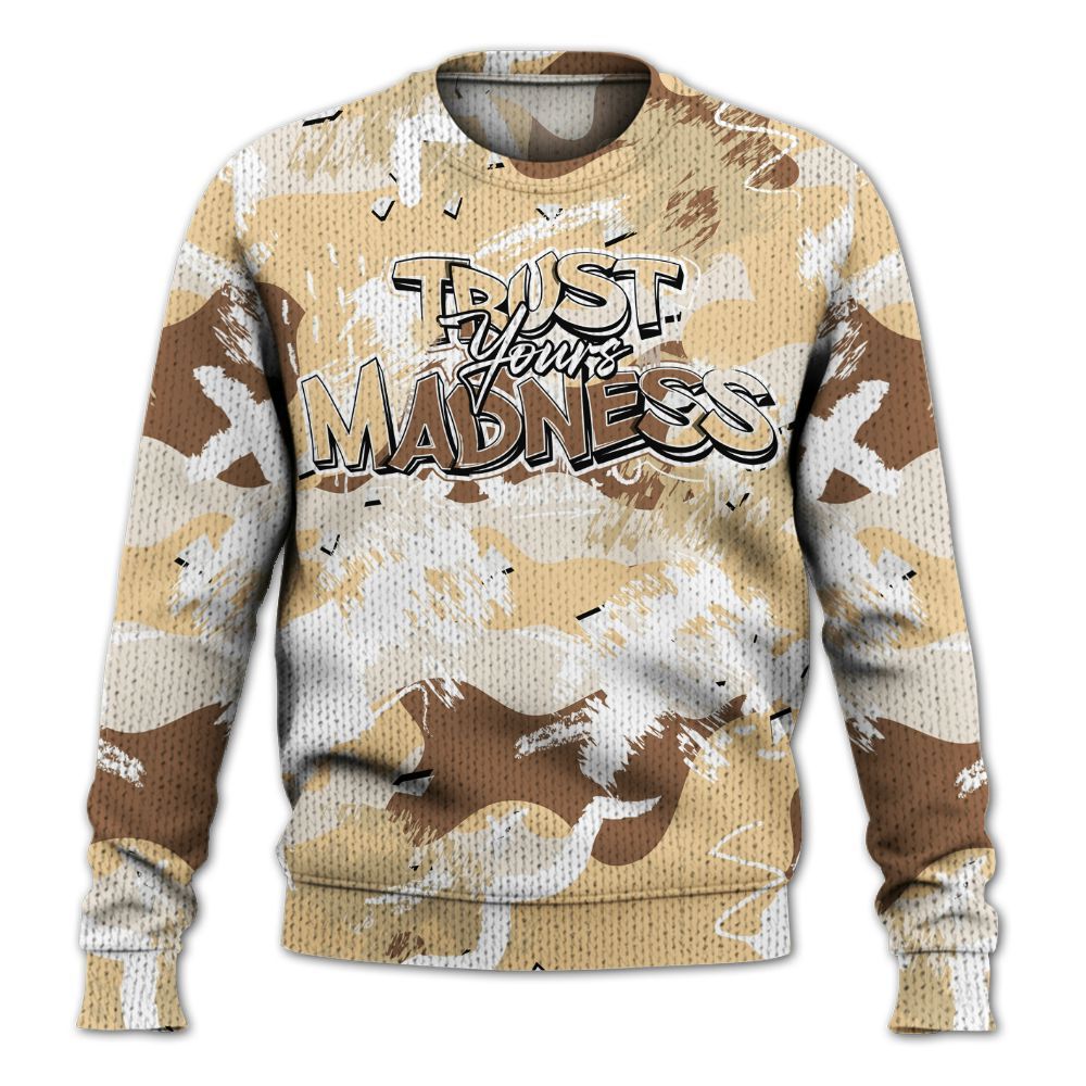Knitted Sweater To Match Desert Camo 3s - Trust Your Madness Retro