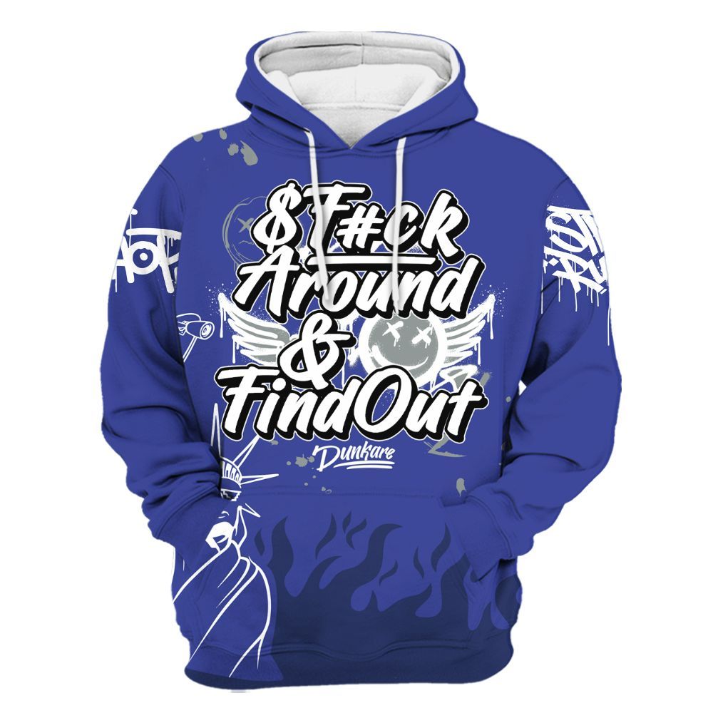 Hoodie To Match Shox TL Royal - Graphic Fck Around Find Out All Over Print