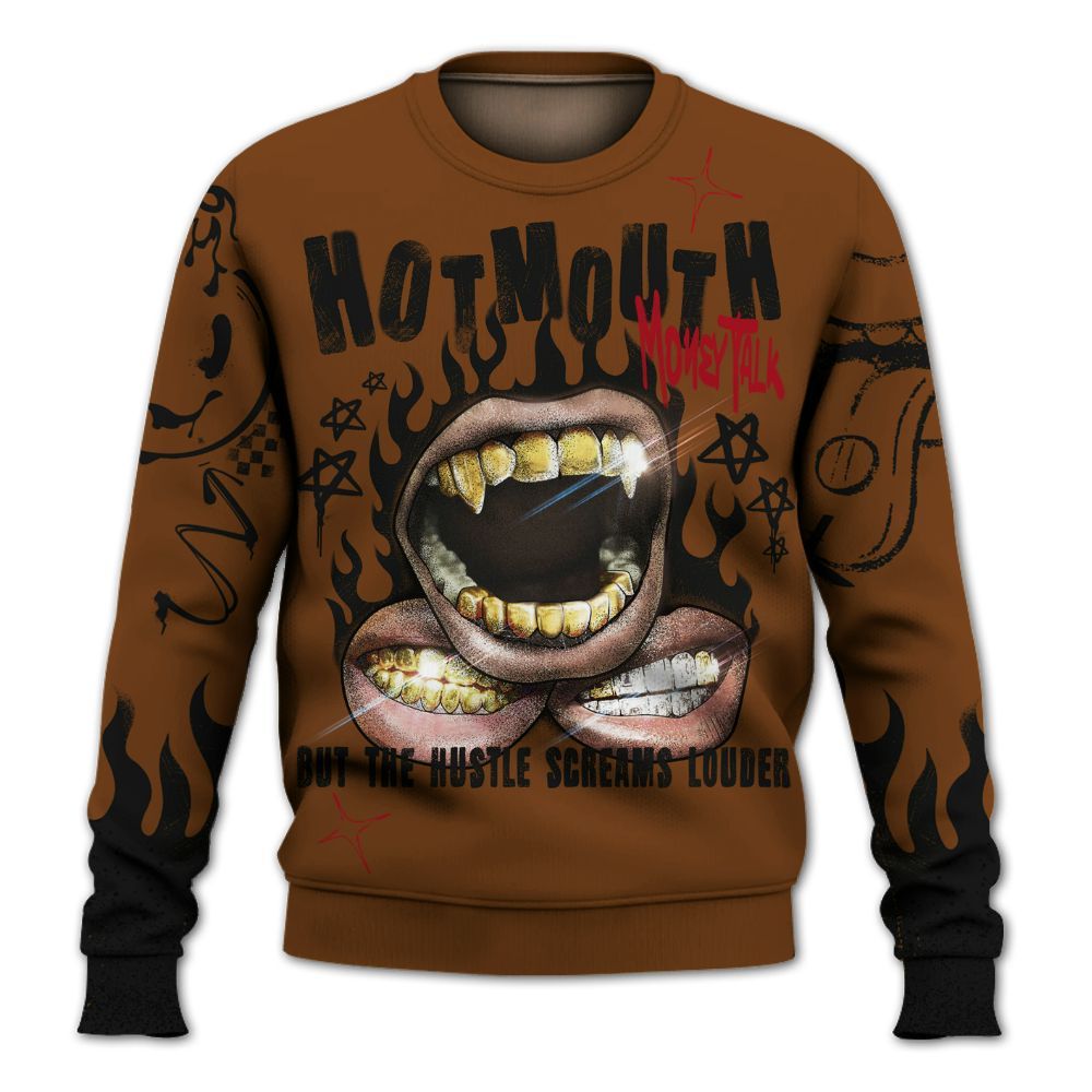 Sweatshirt To Match Archaeo Brown 5s - Mouth Burning Street Style All Over Print