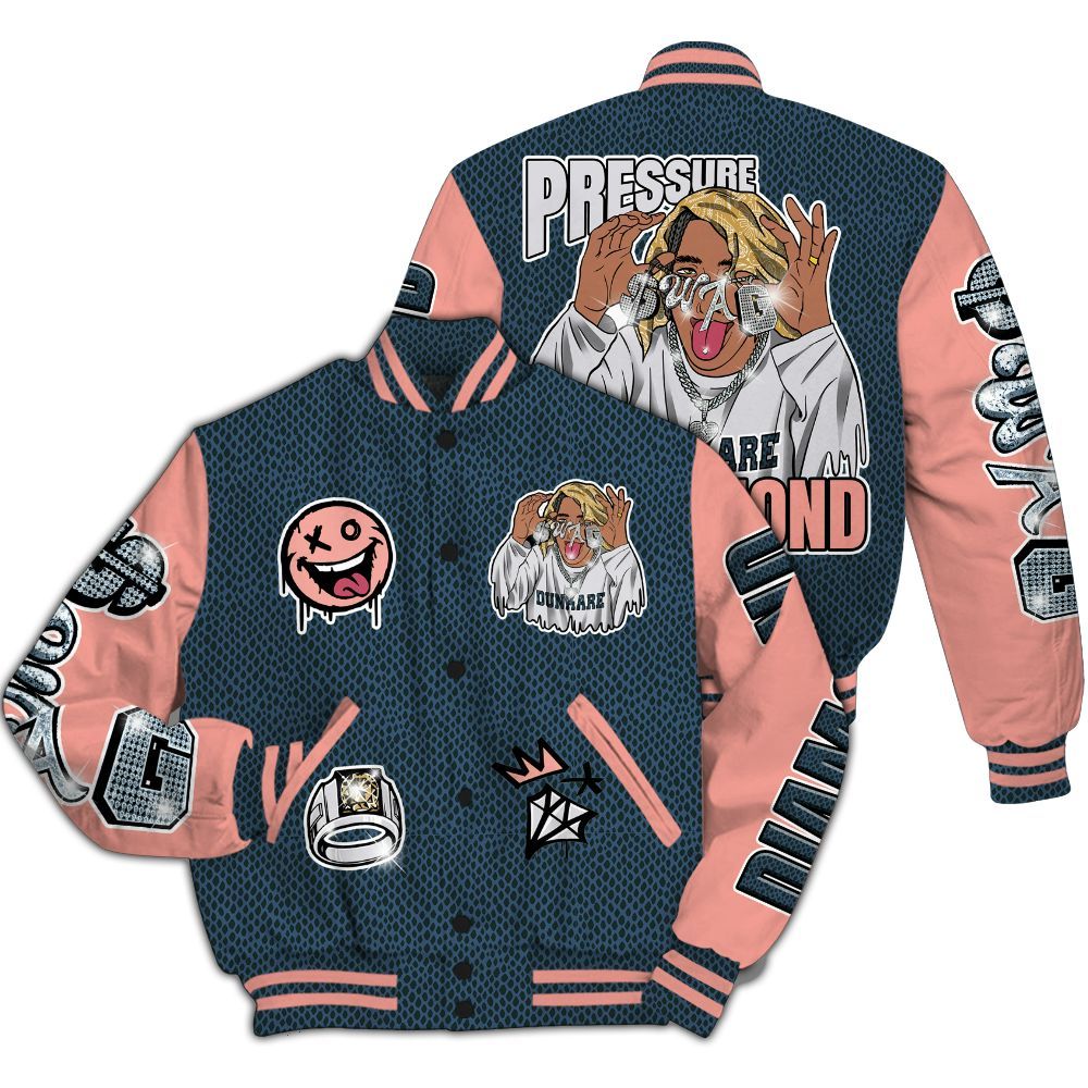 Varsity Jacket To Match Lebron XXI GS Olympic - Pressures Makes Varsity Jacket To Match All Over Print