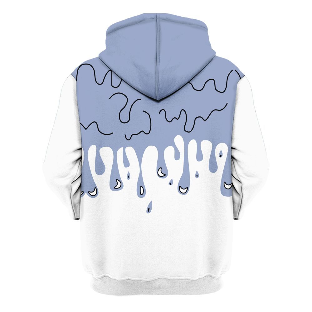 Hoodie To Match Retro Blue Grey 13s - Snake Trust No One Drip All Over Print