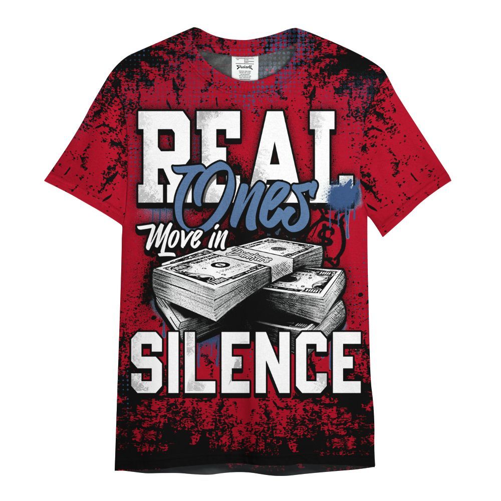 Shirt To Match Air Griffey Max Black Red Navy Blue 1s - Move In Silence Money Street Retro All Over Print