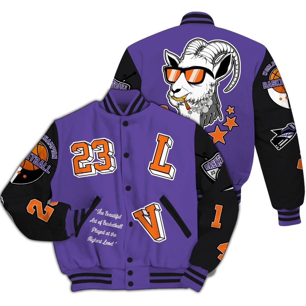 Varsity Jacket To Match Air Max Waffle SP Voltage Purple - The GOAT Got Em Streetwear All Over Print