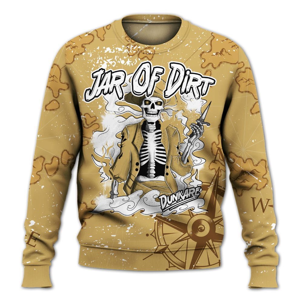 Sweatshirt To Match Craft Paris 6s - Skeleton Jar Of Dirt Retro All Over Print