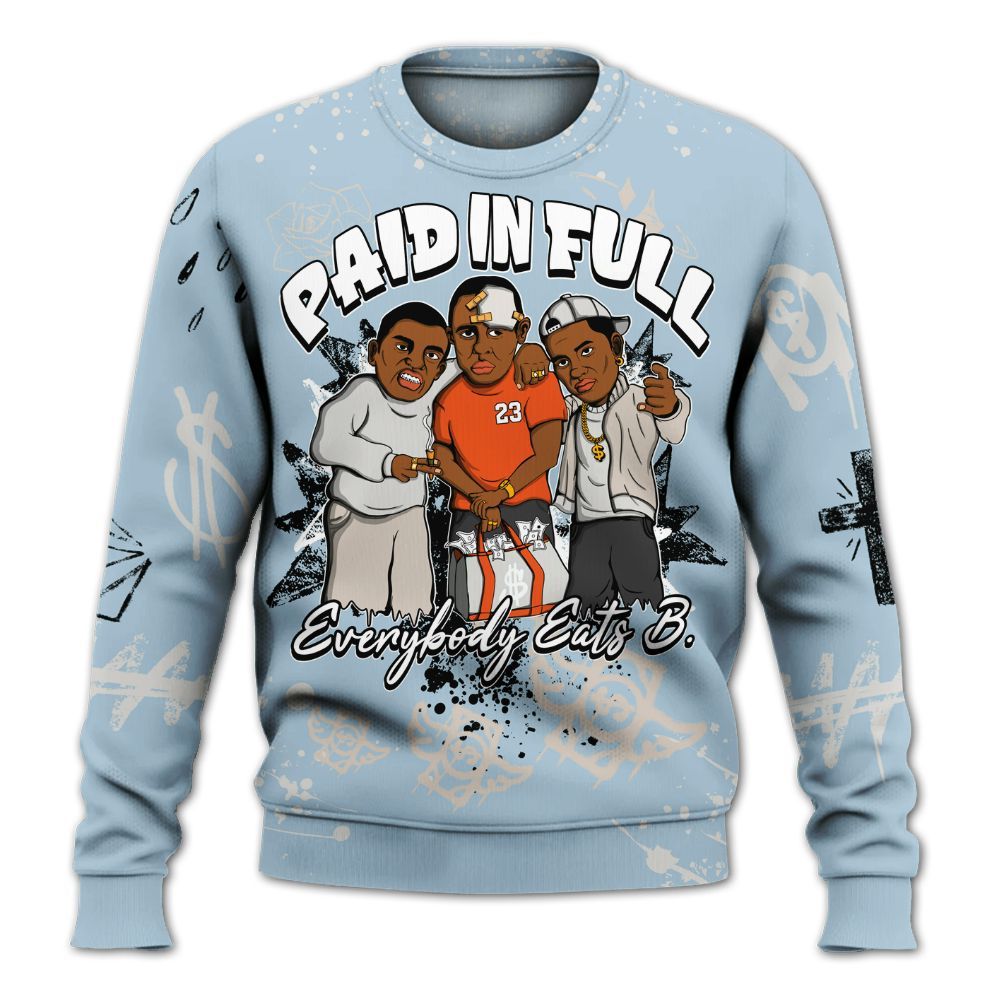 Sweatshirt To Match High OG Alaska 1s - Everybody Paid In Full Crayon All Over Print