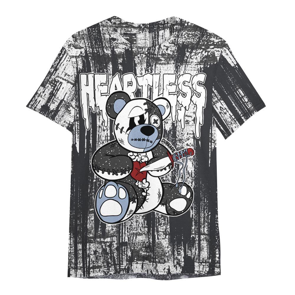 Shirt To Match Reverse Black White 6s - Heartless Bear Glitch Art Shirt Unisex