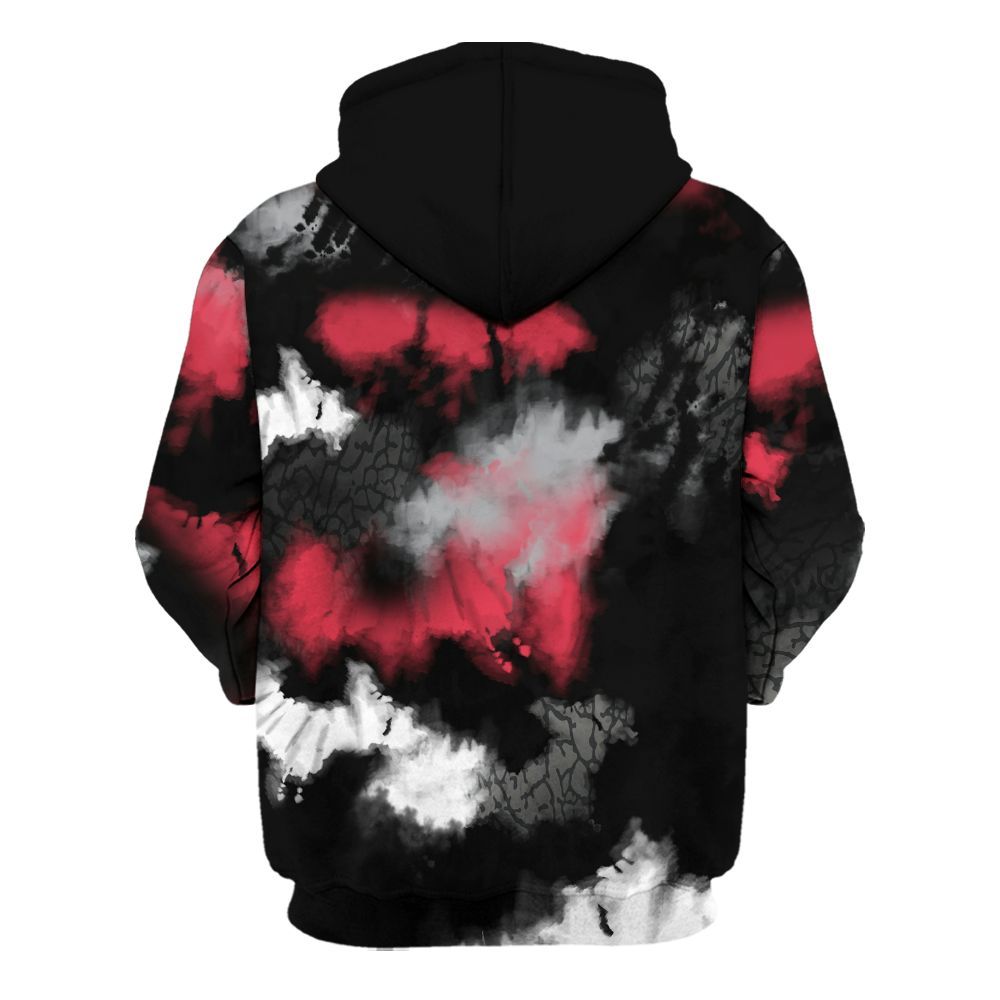 Hoodie To Match Black Cement 3s - God Blessed Tie Dye All Over Print