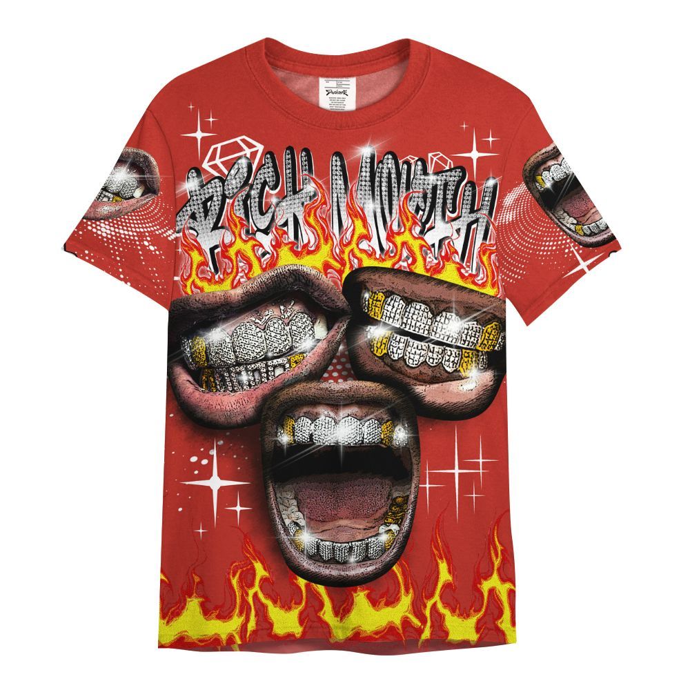 Shirt To Match Dunk Low St. Johns - Rich Mouth Fire Rap Retro 90s All Over Print