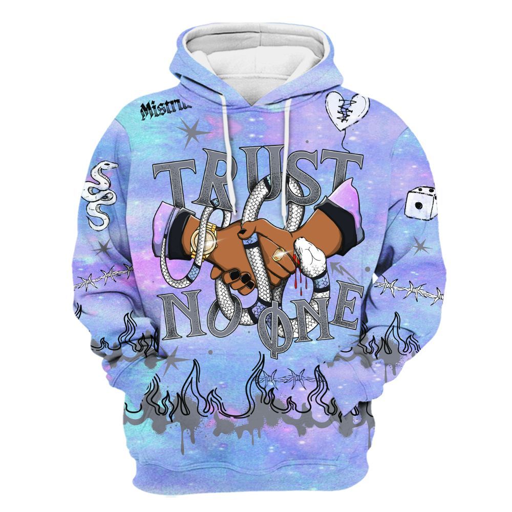 Hoodie To Match Zen Master 4s - Trust No One Snake-Bite Doodle Crayon All Over Print