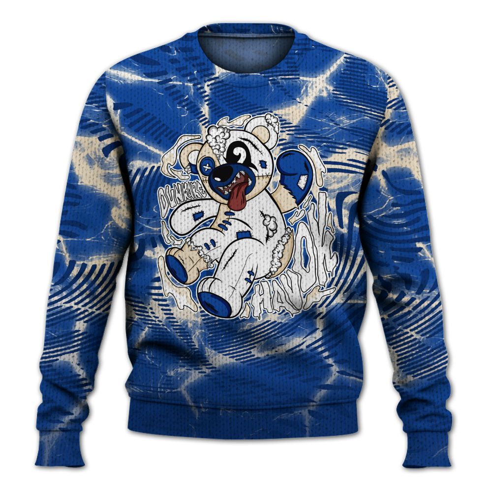 Knitted Sweater To Match Low Game Royal 1s - Havok Bear