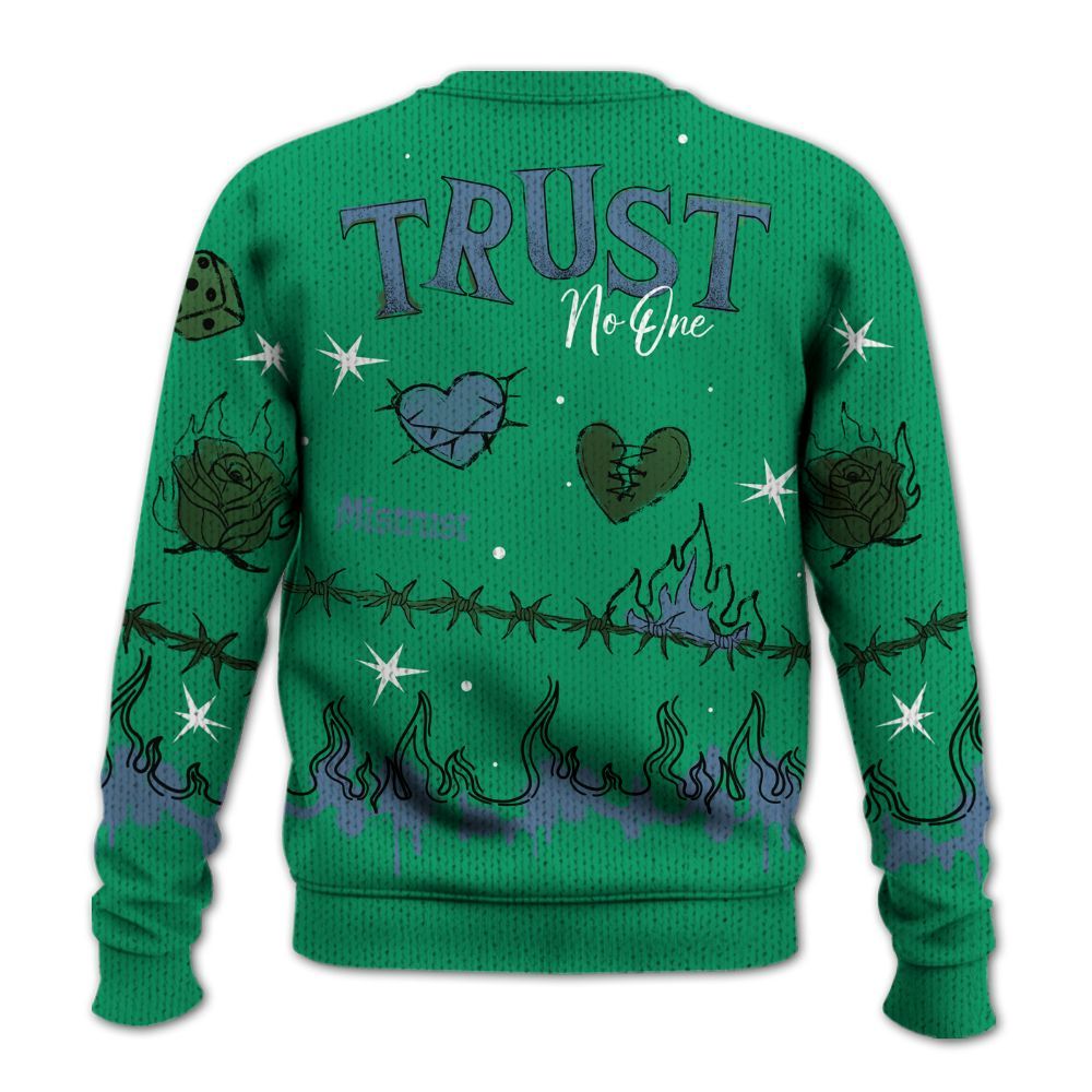 Sweater To Match Foamposite Pro Pine Green 2025 - Trust No One Snake-Bite Doodle Crayon Graphic