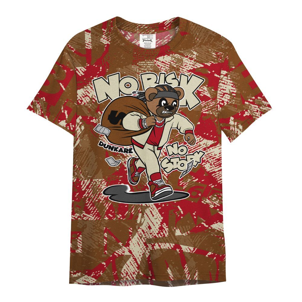 Shirt To Match Archaeo Brown 5s - Certain Bear Abstract Graffiti All Over Print
