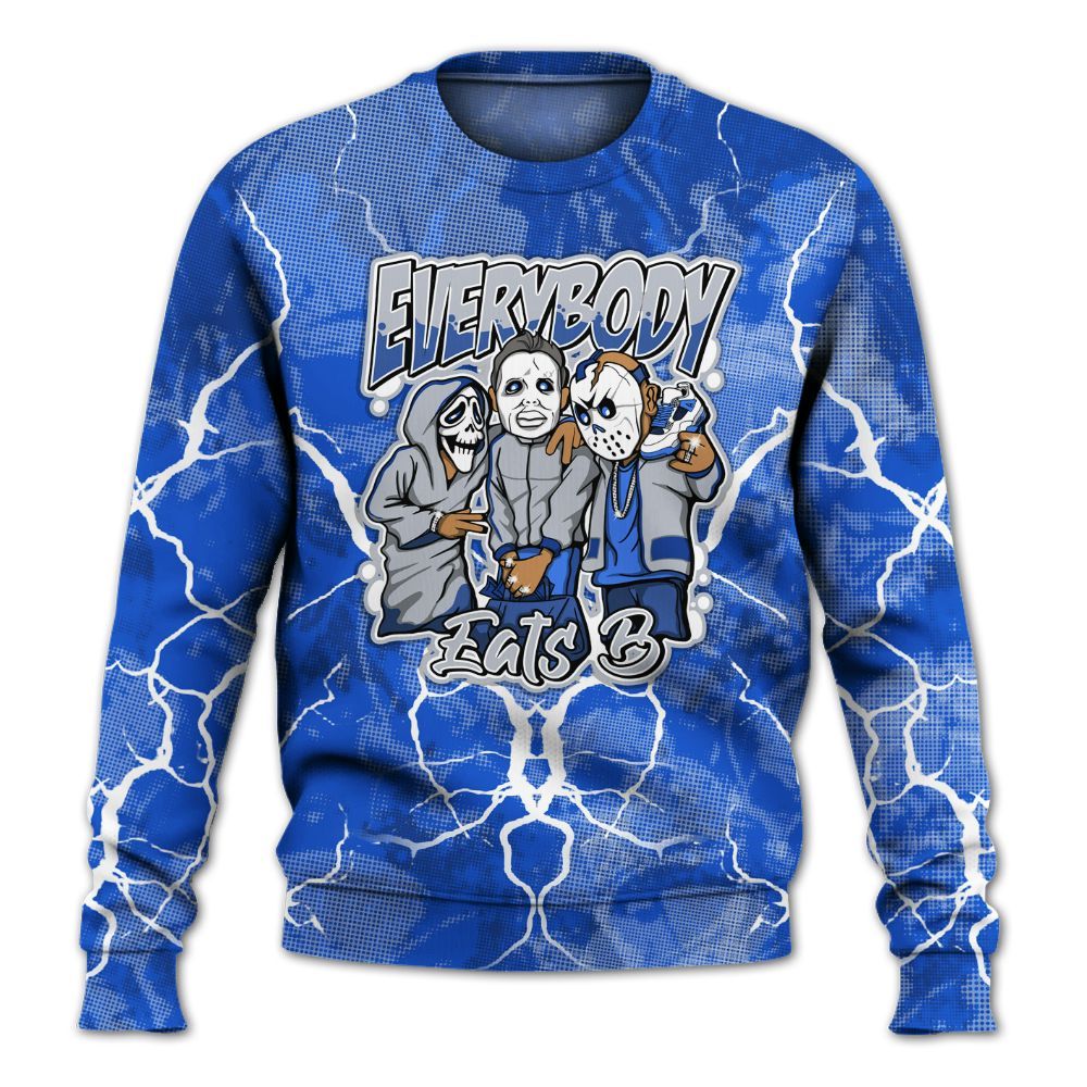 Sweatshirt To Match Air Foamposite One Royal - Everybody Eatin B Graphic Halloween All Over Print