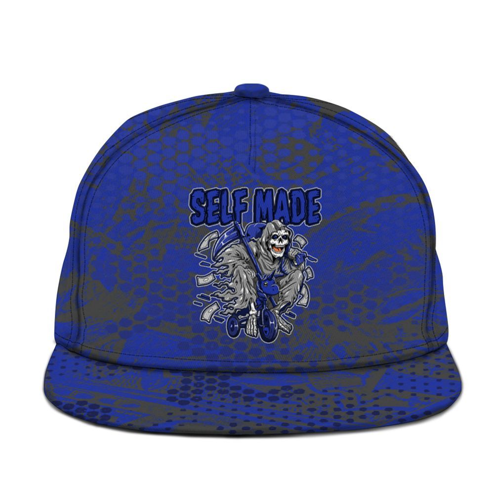 Snapback To Match Air Max Plus Black Racer Blue - Self Make Skeleton Banknotes Art Graphic