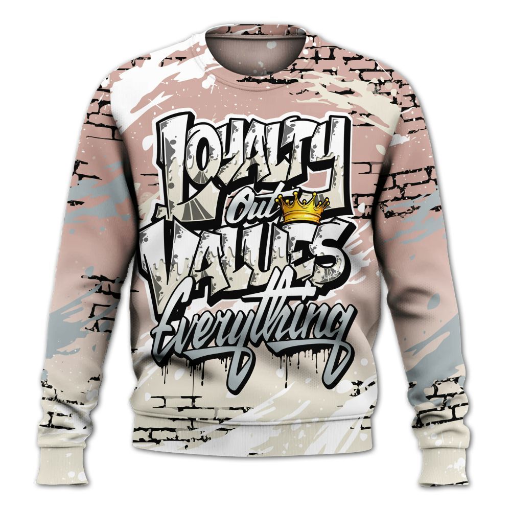 Sweatshirt To Match Air Force Low 1 Arctic Orange - Values Of Loyalty Drip All Over Print