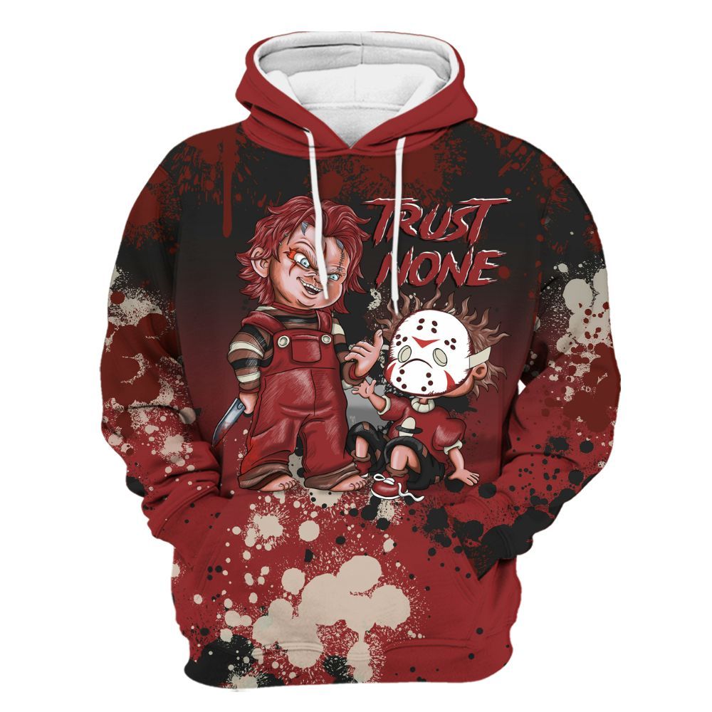 Hoodie To Match High 85 Bred 1s - Trust No One Scary All Over Print