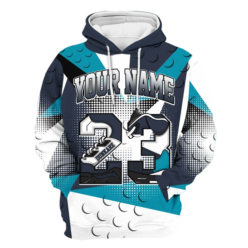 Hoodie To Match Retro Obsidian 13s - Poly Custom Name Number 23 5s All Over Print